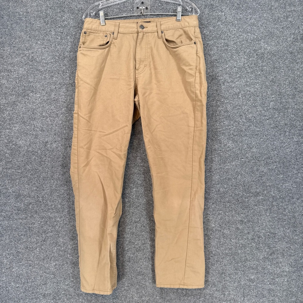 Quince Traveler Pants Mens 32x32 Khaki Chino 5-Pocket Cotton Comfort Stretch